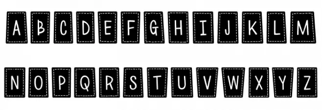 Quilt*Patches フォント 大文字