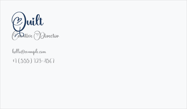 Quilt Business Card
