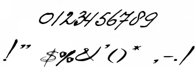 Quilted Butterfly Italic Font OTHER CHARS