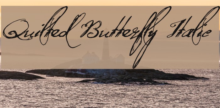 Quilted Butterfly Italic Font examples