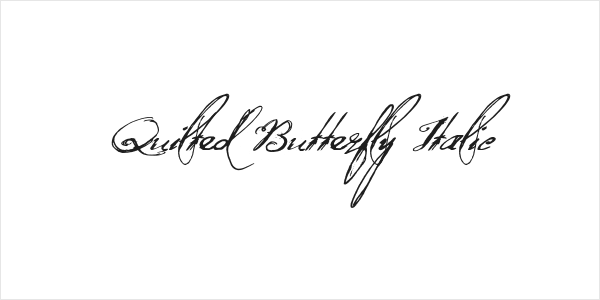 Quilted Butterfly Italic Logo