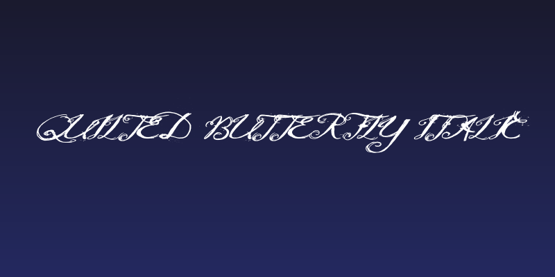 Quilted Butterfly Italic Social Header