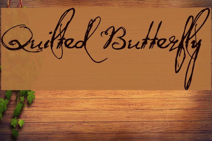Quilted Butterfly Font examples