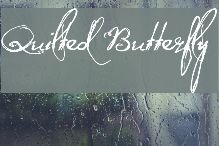 Quilted Butterfly Font examples