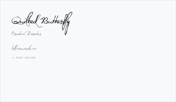 Quilted Butterfly Business Card