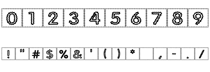Quilted Indian Font OTHER CHARS