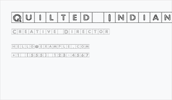 Quilted Indian Business Card