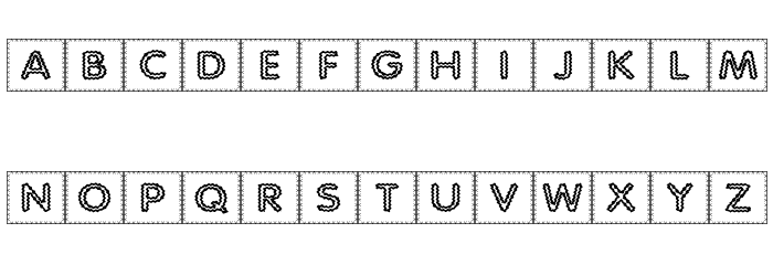 Quilted Indian Font LOWERCASE
