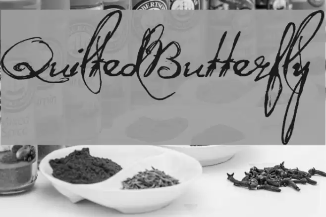 QuiltedButterfly Font examples