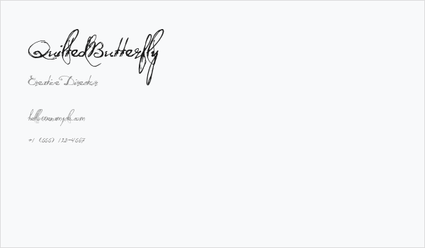 QuiltedButterfly Business Card