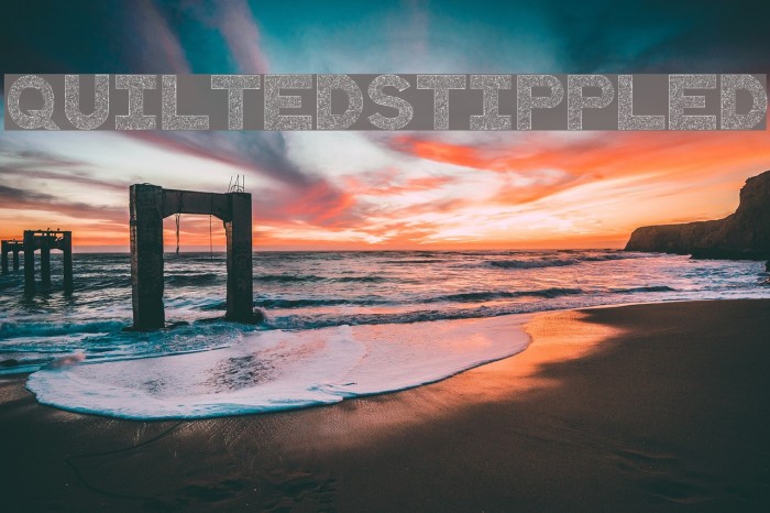 QuiltedStippled Font examples