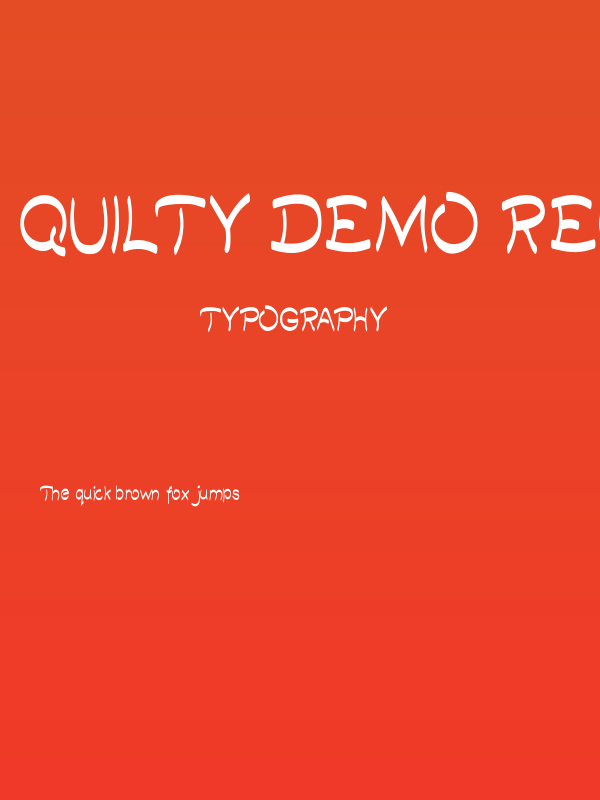 Quilty Demo Regular Poster