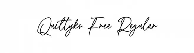 Quiltyks Free Regular  नि: शुल्क फ़ॉन्ट्स डाउनलोड