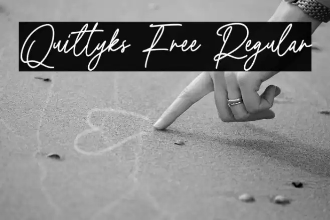 Quiltyks Free Regular 字体 examples