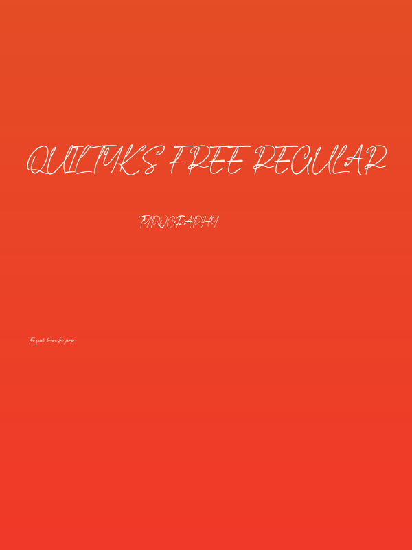 Quiltyks Free Regular Poster