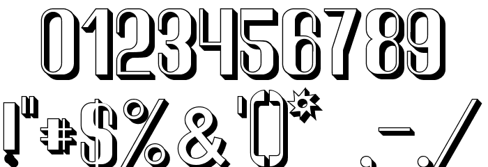 Quimbie 3D Font OTHER CHARS