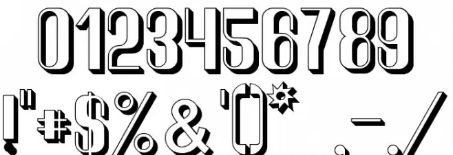 Quimbie 3D Font OTHER CHARS