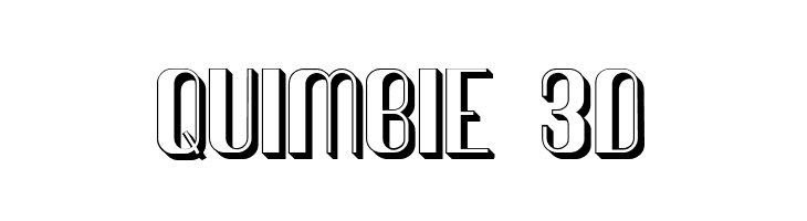 Quimbie 3D  Frei Schriftart Herunterladen