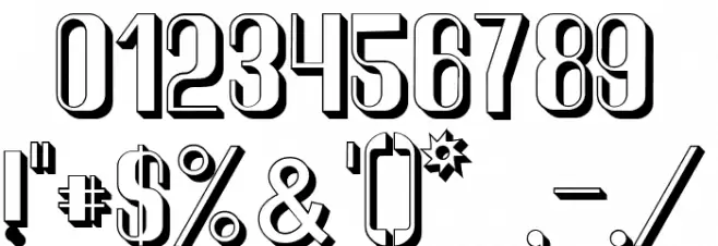 Quimbie 3D Font OTHER CHARS