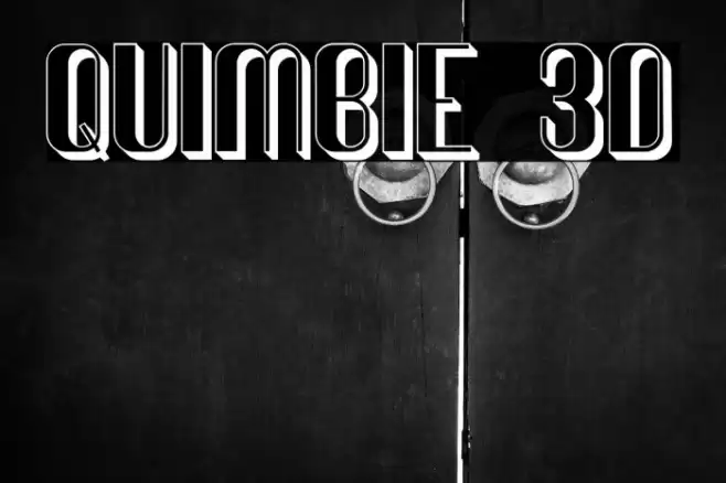 Quimbie 3D Font examples
