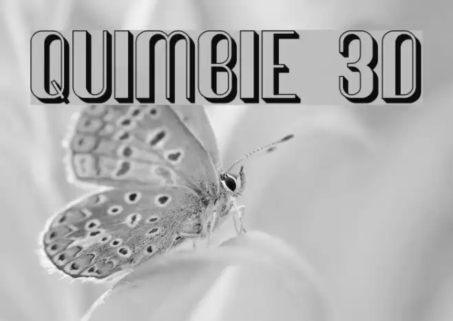 Quimbie 3D Font examples