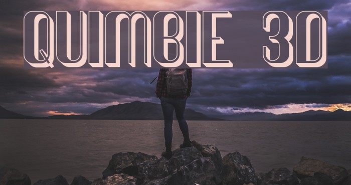 Quimbie 3D Font examples