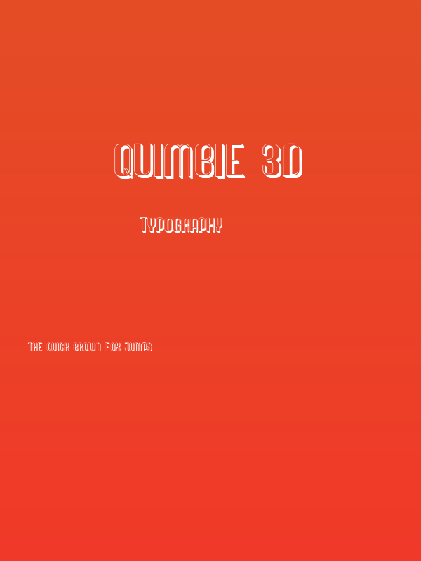Quimbie 3D Poster