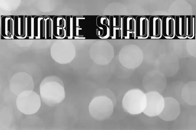 Quimbie Shaddow Font examples