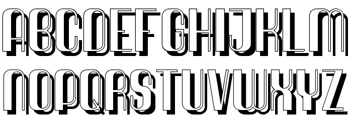 Quimbie Shaddow Font LOWERCASE