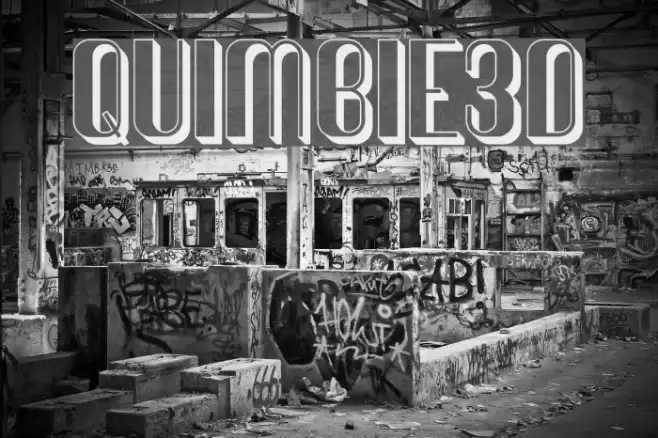 Quimbie3D Font examples