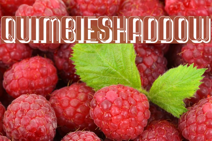 QuimbieShaddow Font examples