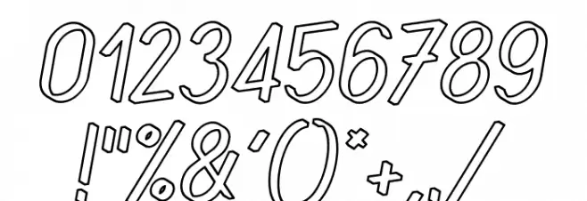 Quincaille Outline Italique Font OTHER CHARS