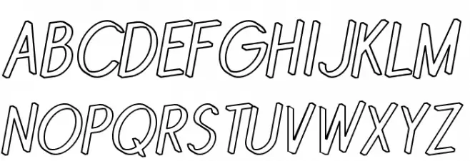 Quincaille Outline Italique Шрифта ВЕРХНИЙ