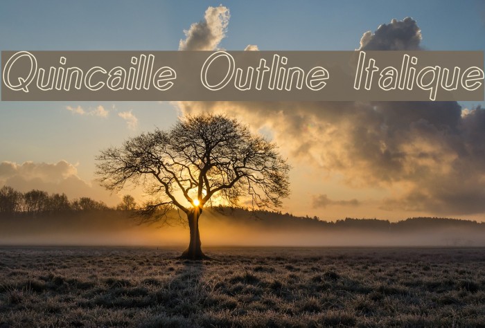 Quincaille Outline Italique Example 1