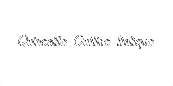 Quincaille Outline Italique Logo