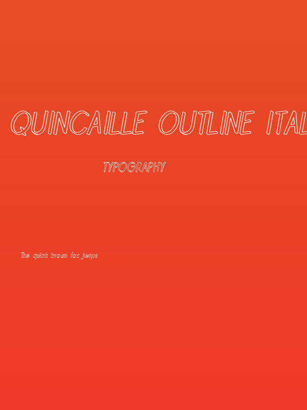Quincaille Outline Italique Poster