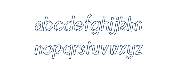 Quincaille Outline Italique Lowercase