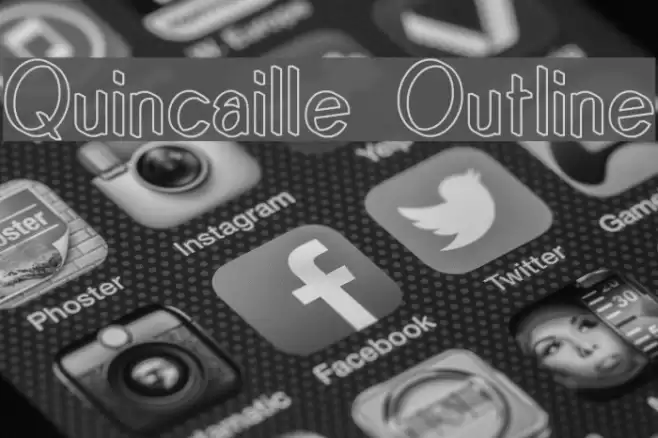 Quincaille Outline Font examples