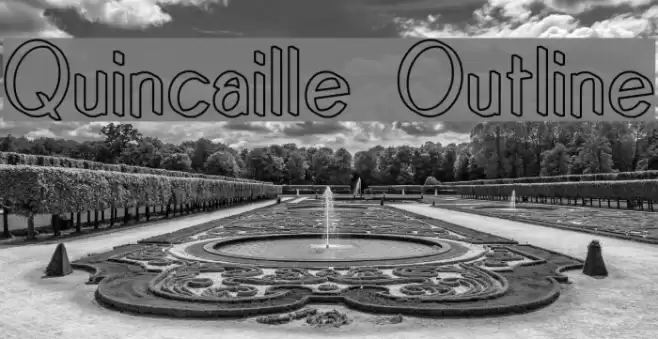 Quincaille Outline Font examples