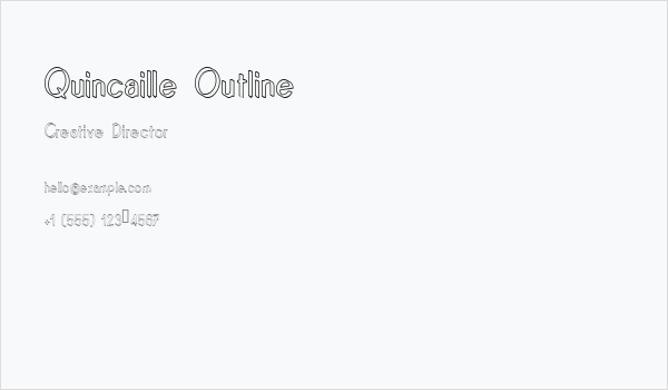Quincaille Outline Business Card