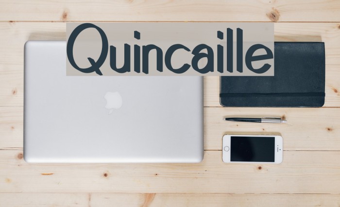 Quincaille Font examples