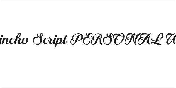 Quincho Script PERSONAL USE Logo