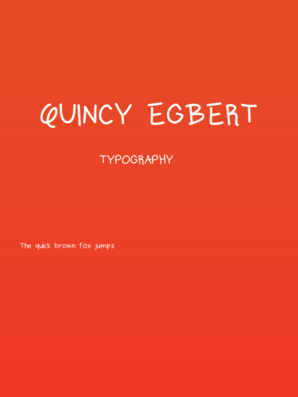 Quincy Egbert Poster