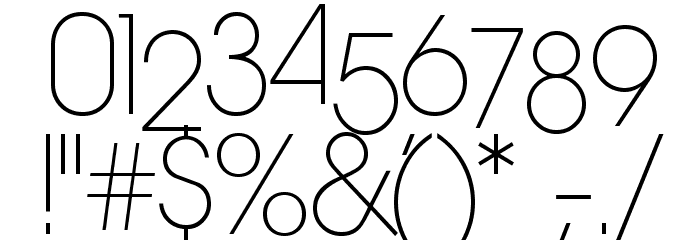 Quinfo-ExtraLight Font OTHER CHARS