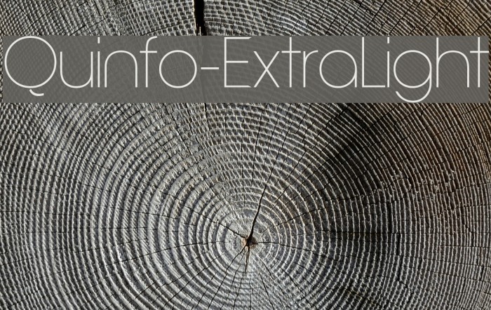 Quinfo-ExtraLight Font examples