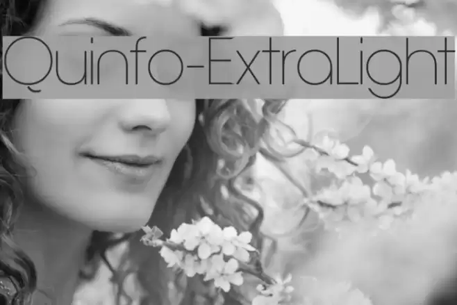 Quinfo-ExtraLight Fonte examples