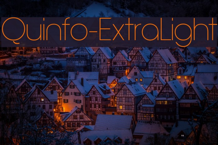 Quinfo-ExtraLight Font examples