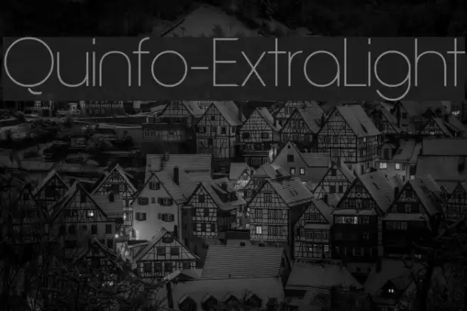Quinfo-ExtraLight Fonte examples