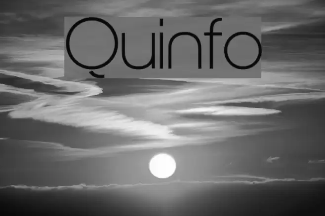 Quinfo Font examples