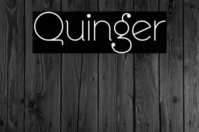 Quinger Font examples